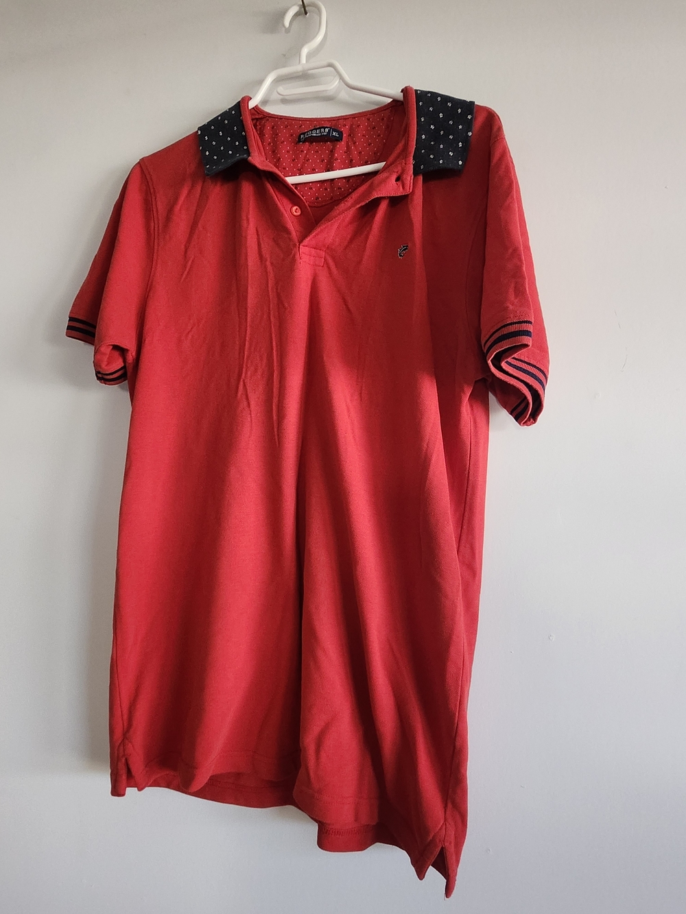 Kid's Red Polo Shirt with Contrast Collar - Indian Sizing